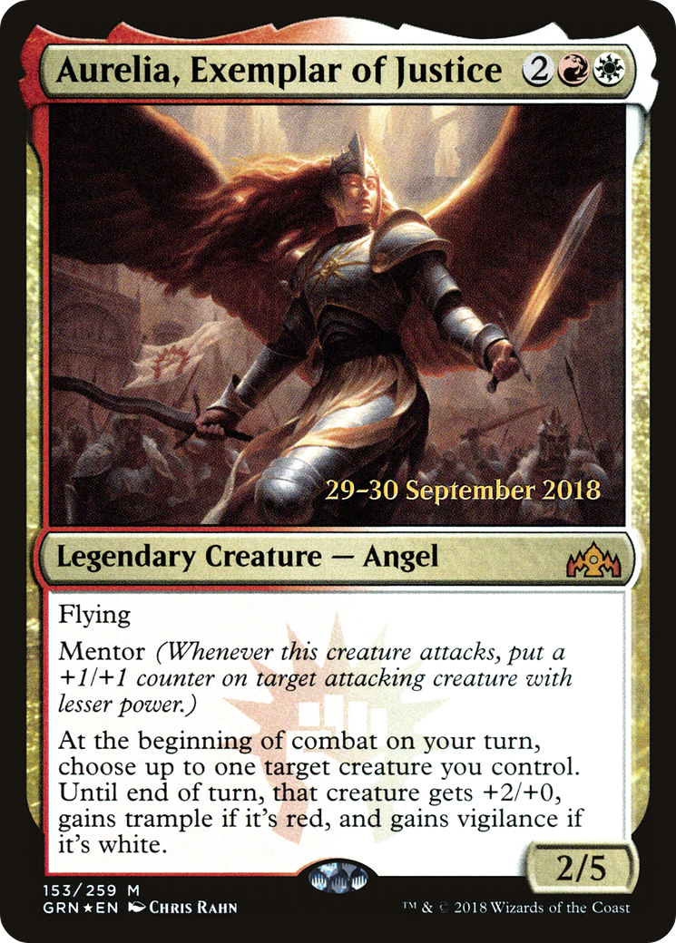 Aurelia, Exemplar of Justice (153) (Prerelease) - Foil