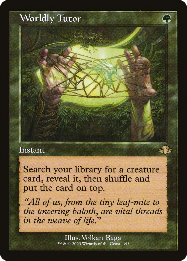 Worldly Tutor (353) (Retro Frame)