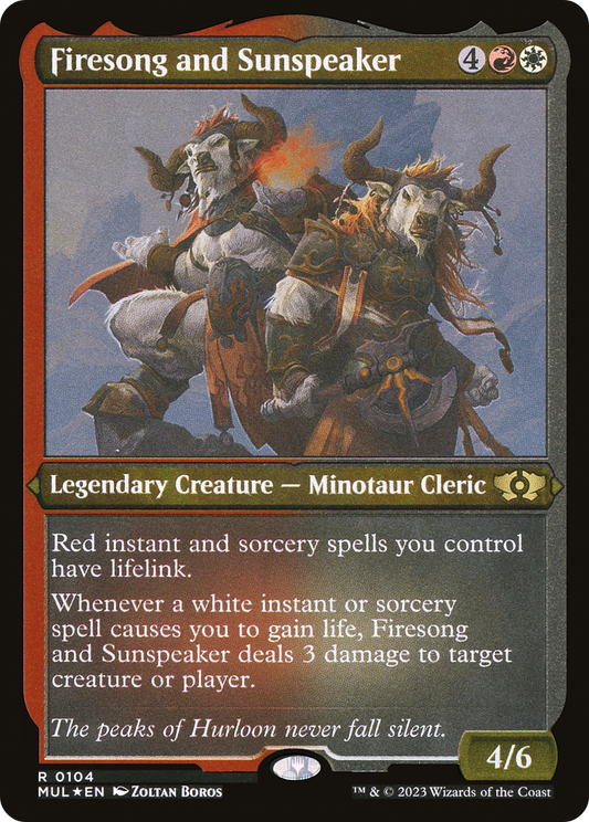 Firesong and Sunspeaker (0104) - Foil Etched