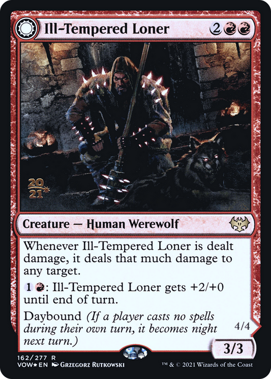 Ill-Tempered Loner // Howlpack Avenger (162) (Prerelease) (PVOW) - Foil