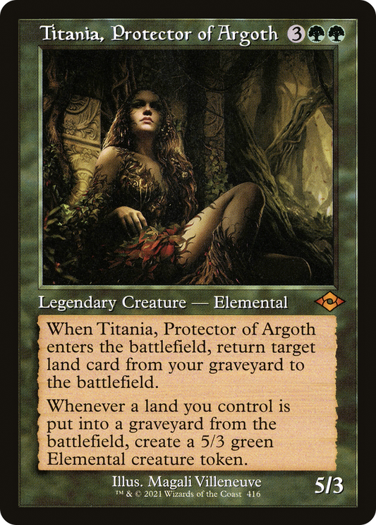 Titania, Protector of Argoth (416) (Retro Frame) - Foil Etched