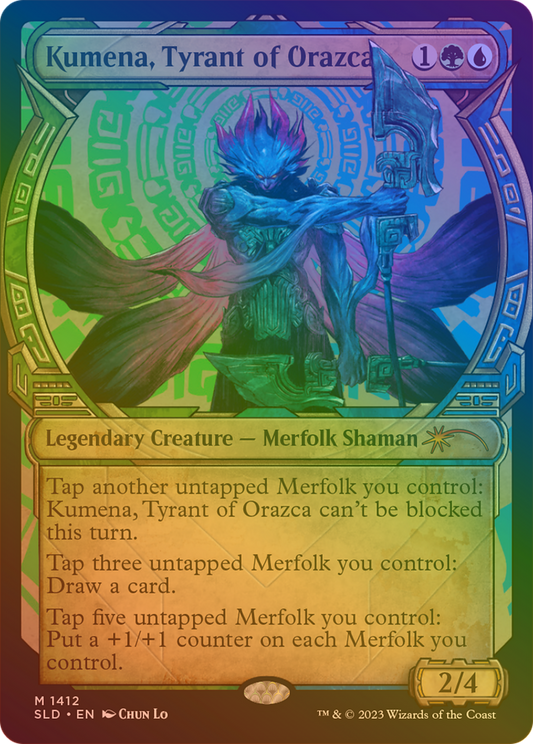 Kumena, Tyrant of Orazca (1412) (Showcase) - Rainbow Foil