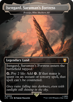 Isengard, Sauruman's Fortress [Boseiju, Who Shelters All] (0359) (Borderless) - Foil