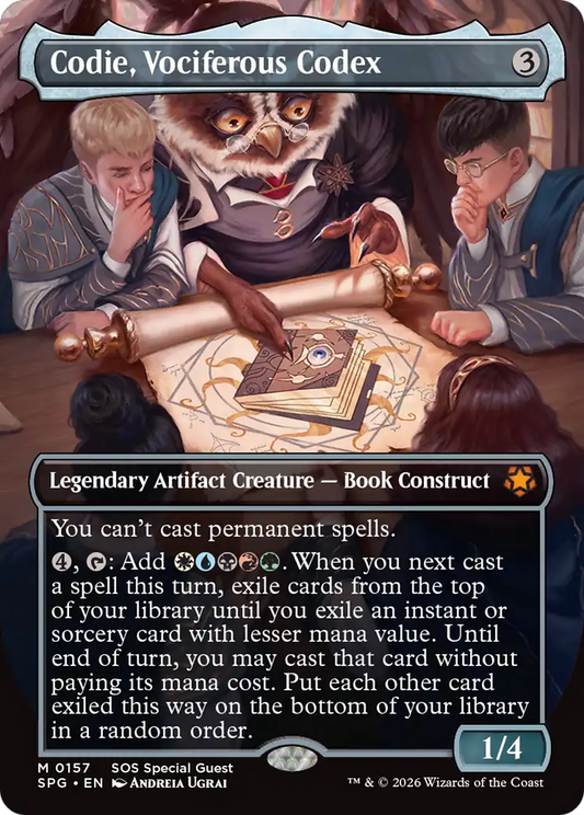 Codie, Vociferous Codex (0157) (Borderless) (SPG)