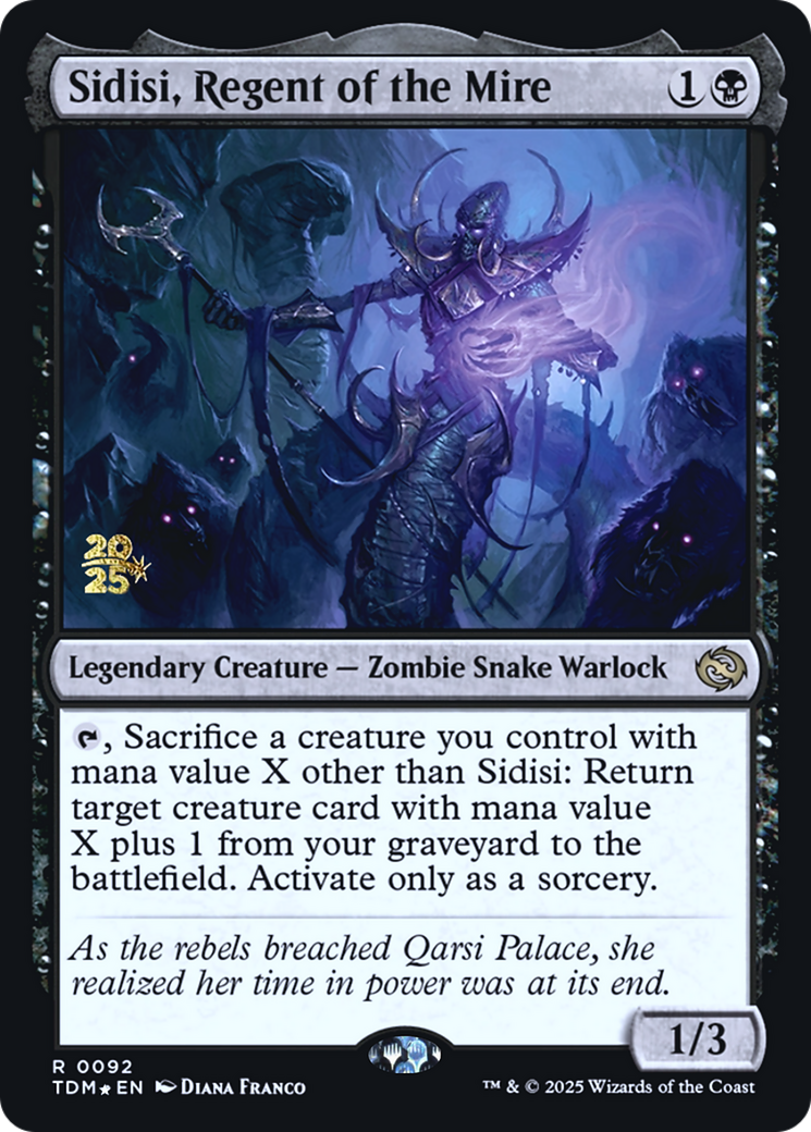 Sidisi, Regent of the Mire (0092) (Prerelease) (PTDM) - Foil
