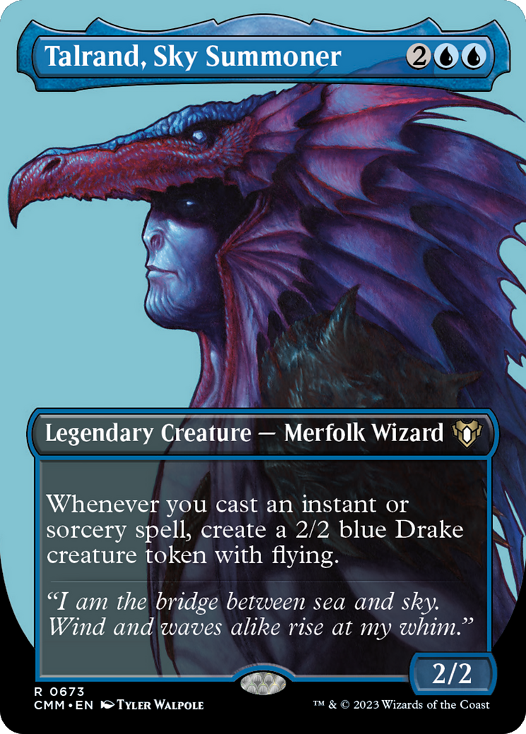 Talrand, Sky Summoner (0673) (Borderless) - Foil