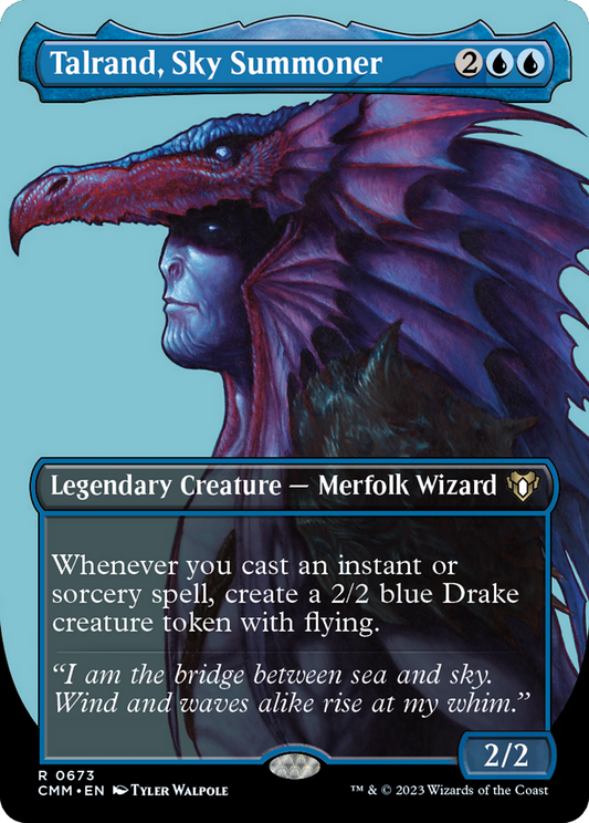 Talrand, Sky Summoner (0673) (Borderless) - Foil