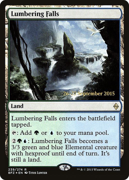 Lumbering Falls (239) (Prerelease) - Foil