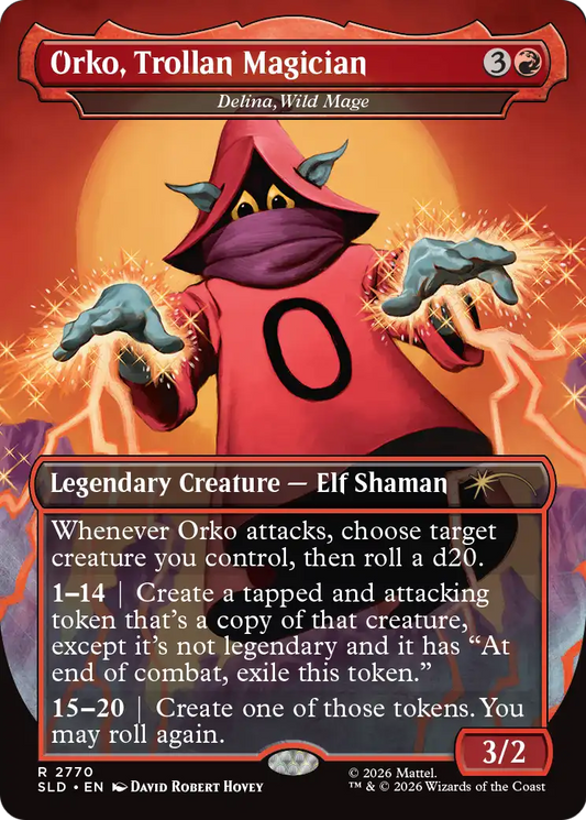 Orko, Trollan Magician [Delina, Wild Mage] (2770) (Borderless) (SLD) - Foil