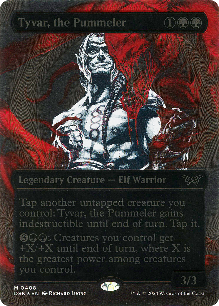 Tyvar, the Pummeler (0408) (Borderless) (Showcase) - Textured Foil