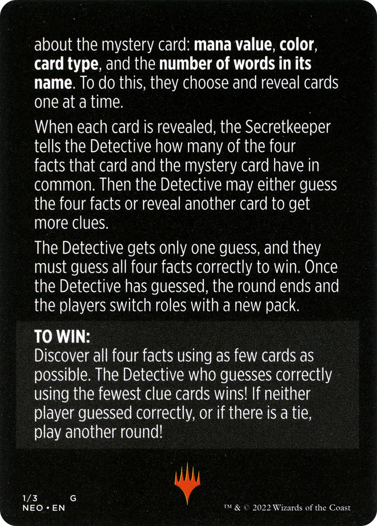 Magic Minigame: Booster Sleuth (MNEO)