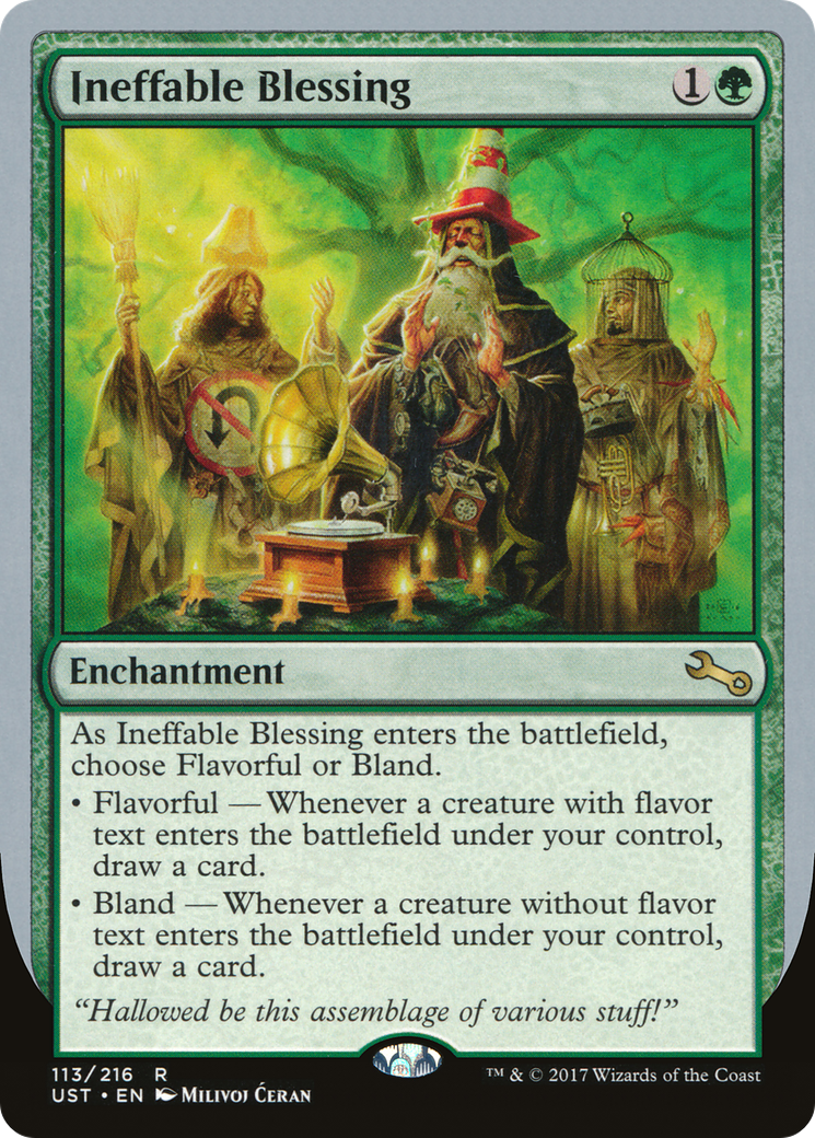 Ineffable Blessing (Flavorful or Bland)