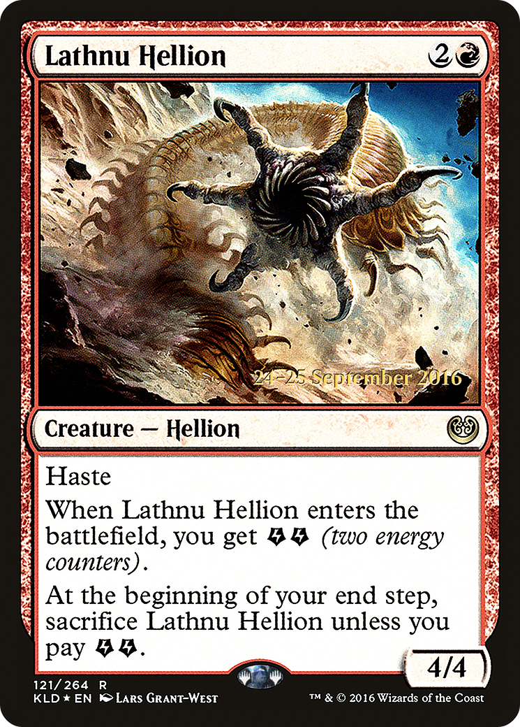 Lathnu Hellion (121) (Prerelease) - Foil
