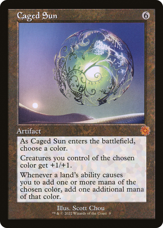 Caged Sun (009) (Retro Frame) - Foil