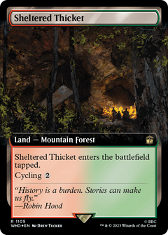 Sheltered Thicket (1105) (Extended Art) - Surge Foil