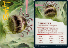 Beholder (01/81) Art Card (AAFR) - Gold-Stamped Signature