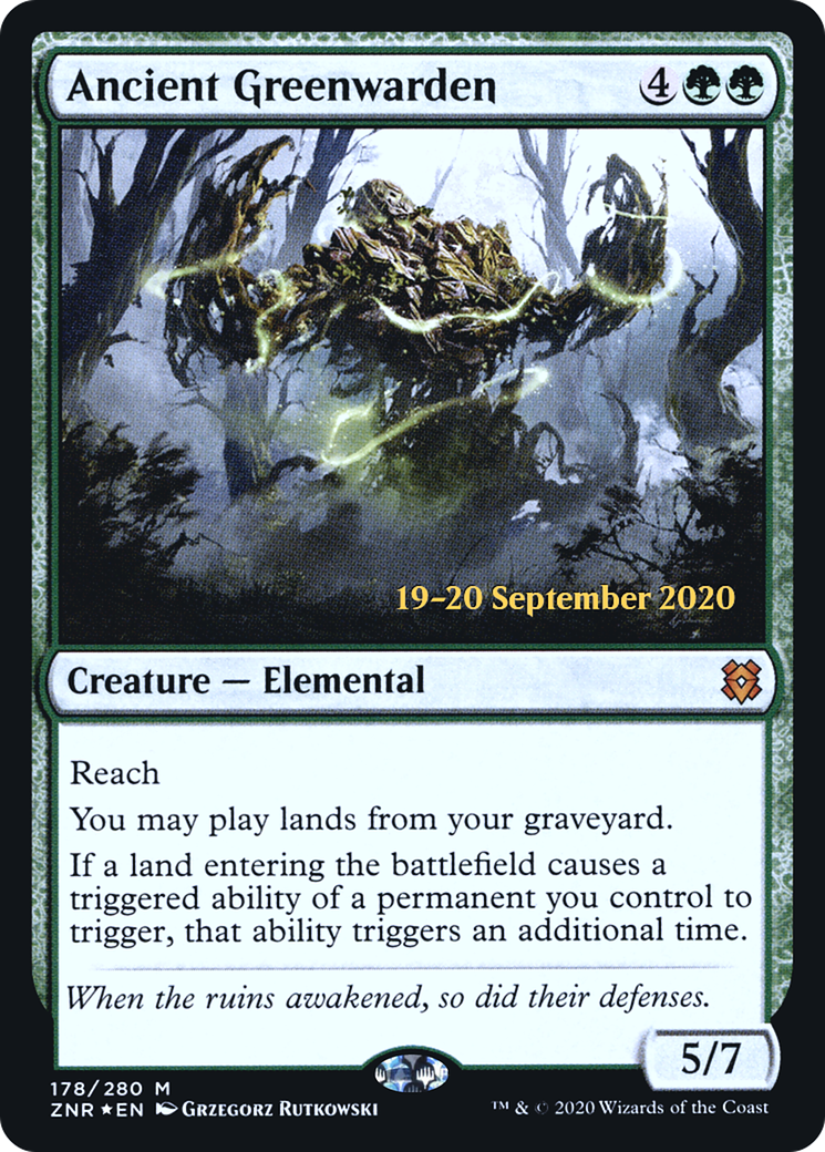 Ancient Greenwarden (178) (Prerelease) - Foil