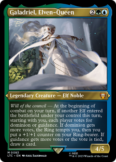 Galadriel, Elven-Queen (0083) (Display Commander) (Thick Stock) - Foil Etched