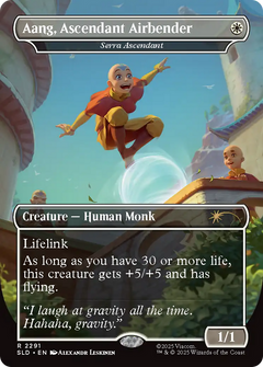 Aang, Ascendant Airbender [Serra Ascendant] (2291) (Borderless) - Foil sld