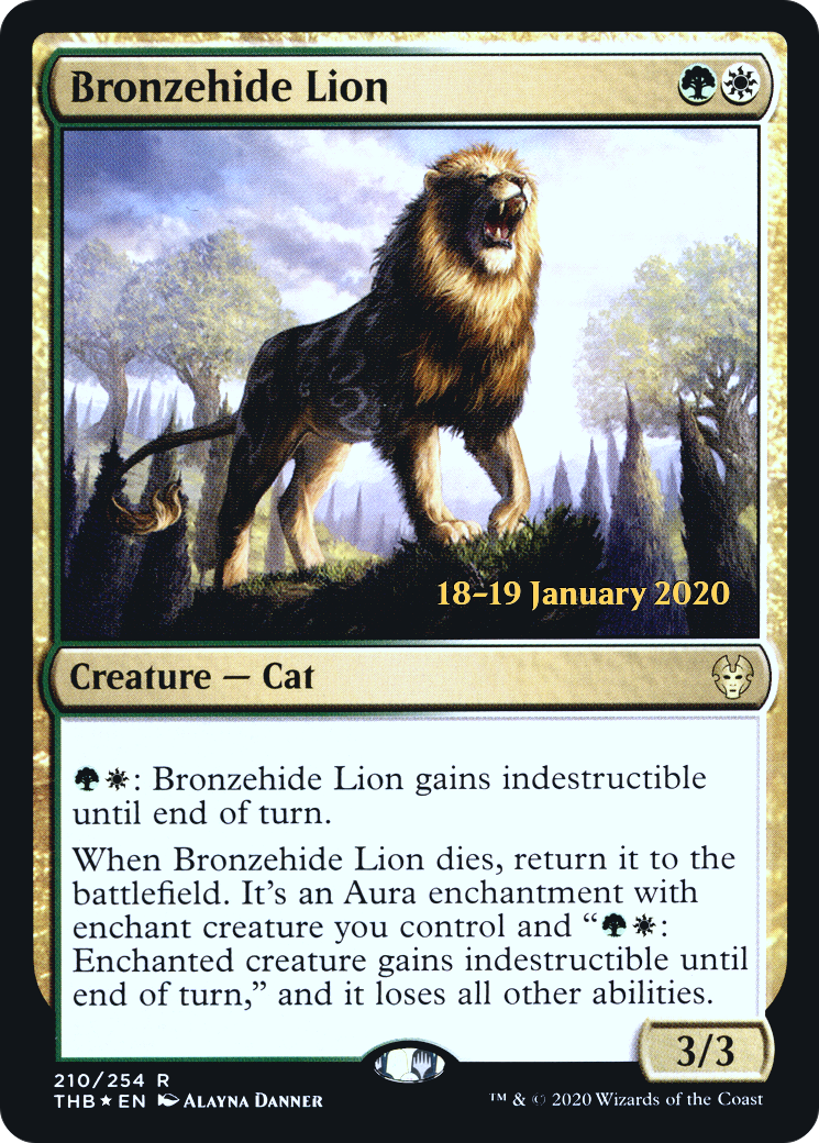 Bronzehide Lion (210) (Prerelease) - Foil