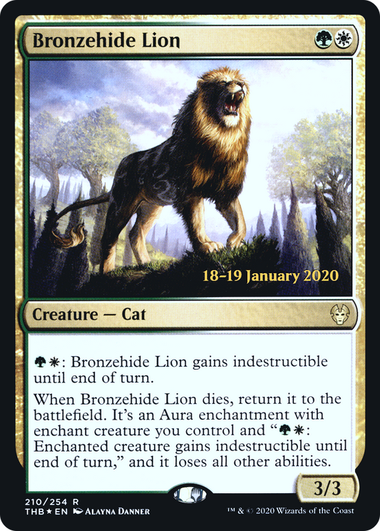 Bronzehide Lion (210) (Prerelease) - Foil