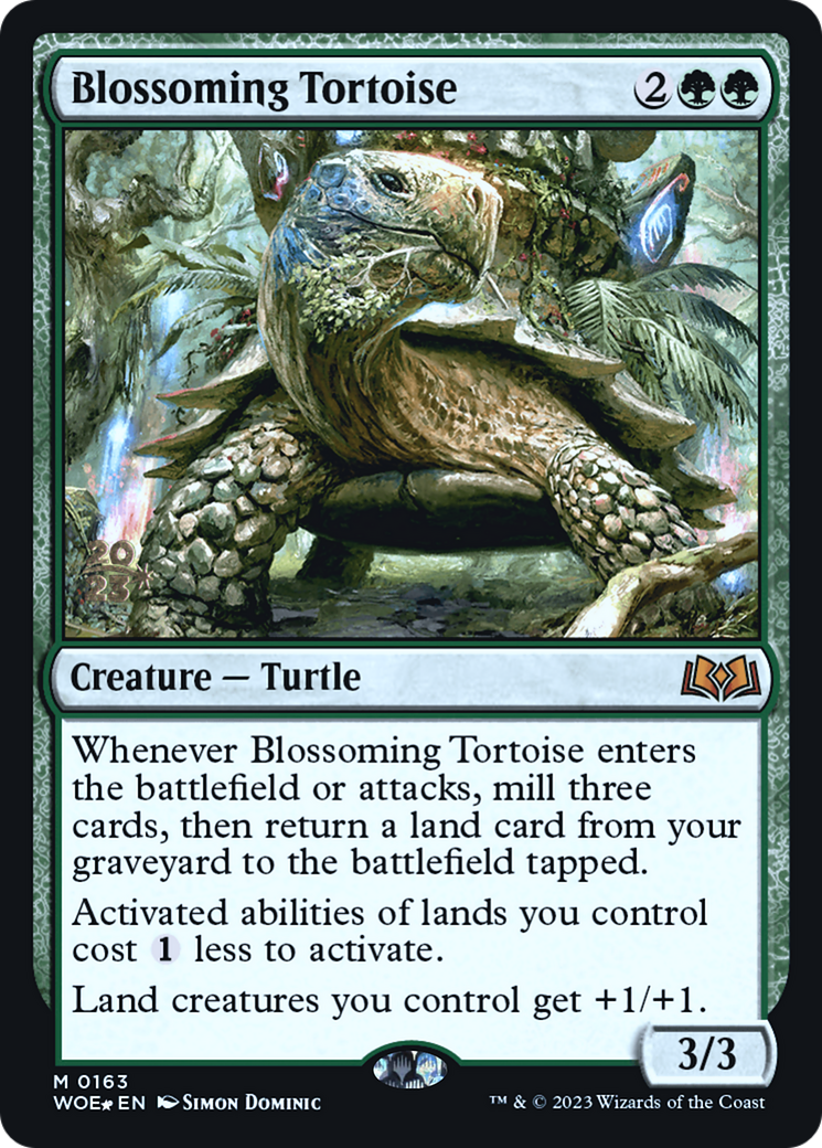 Blossoming Tortoise (0163) (Prerelease) - Foil