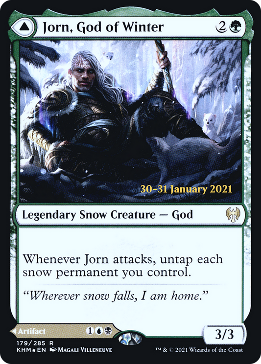 Jorn, God of Winter // Kaldring, the Rimestaff (179) (Prerelease) (PKHM) - Foil