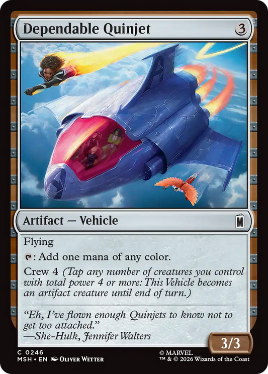 Dependable Quinjet (MSH) - Foil