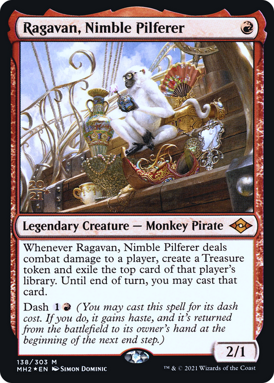 Ragavan, Nimble Pilferer (138) (Prerelease) - Foil