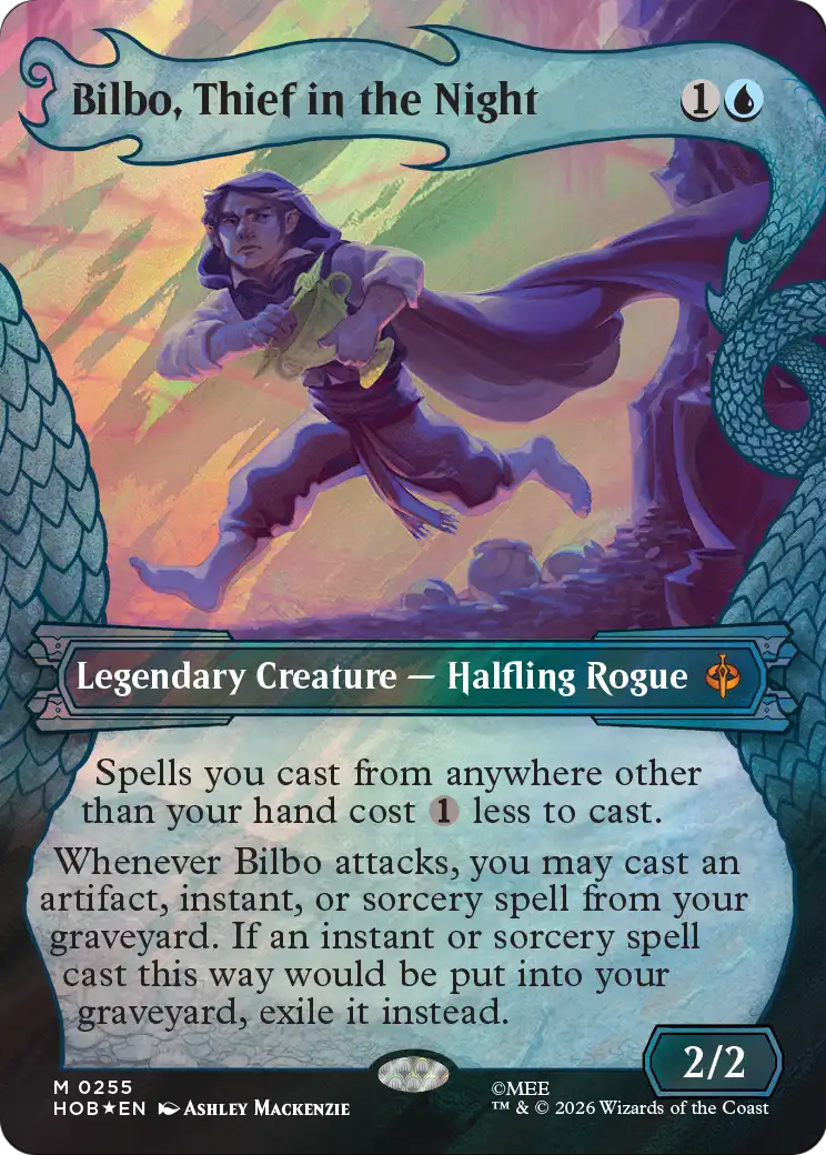 Bilbo, Thief in the Night (0255) (Borderless) (Dragon Hoard Frame) (HOB) - Surge Foil