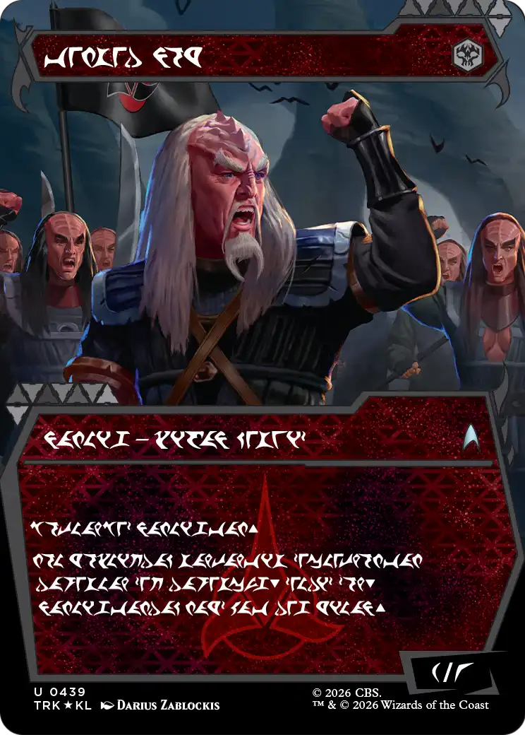 Storied Veteran (0439) (Klingon Script) (Showcase) (TRK) - Foil