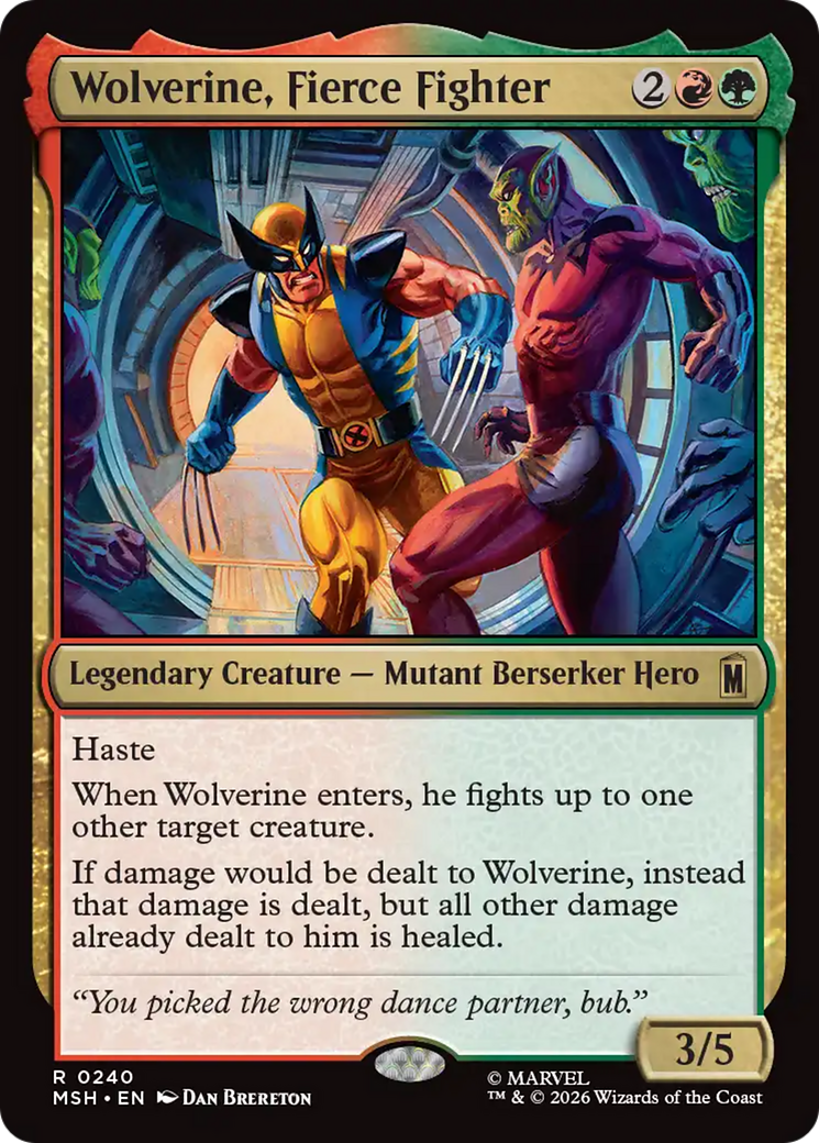 Wolverine, Fierce Fighter (0240) (MSH) - Foil