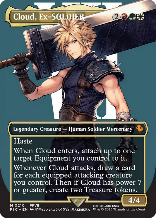 Cloud, Ex-SOLDIER (0210) (Borderless) - Surge Foil