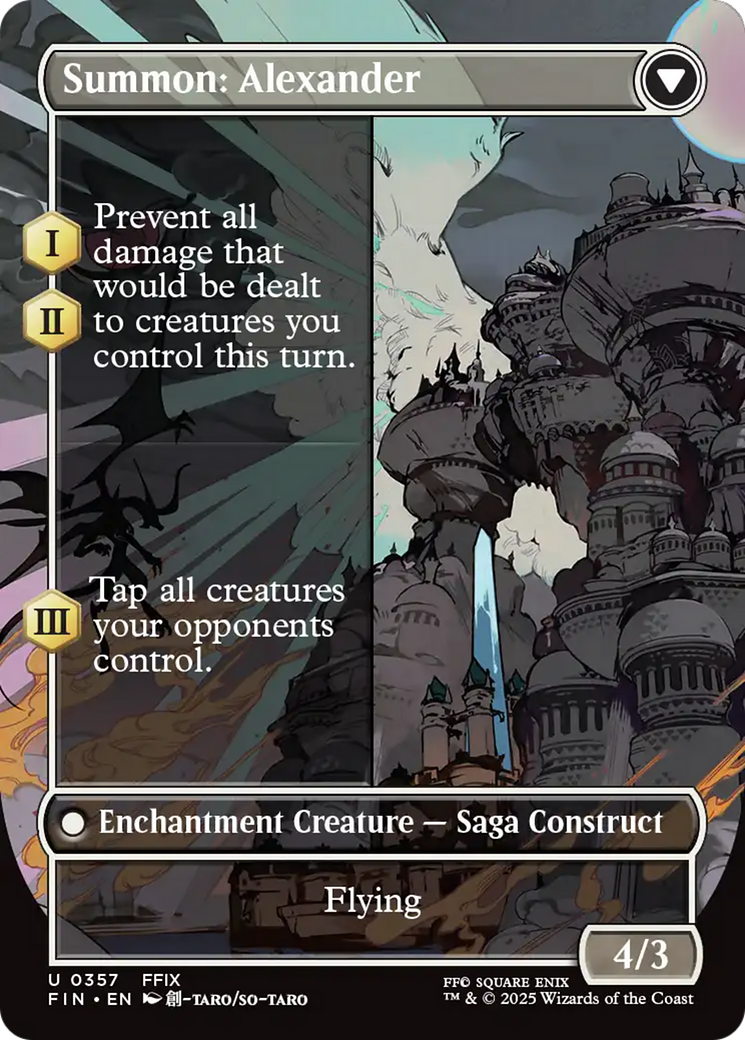 Crystal Fragments // Summon: Alexander (0357) (Borderless) (FIN) - Foil