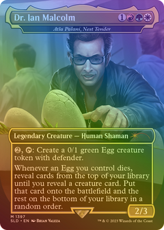 Dr. Ian Malcolm [Atla Palani, Nest Tender] (1397) (Borderless) - Rainbow Foil