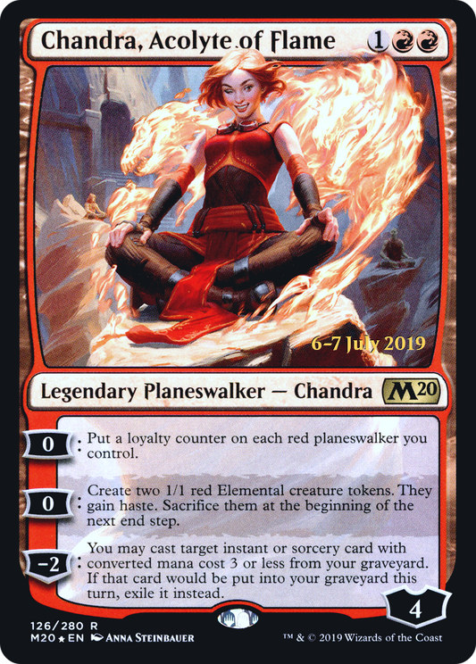 Chandra, Acolyte of Flame (126) (Prerelease) - Foil