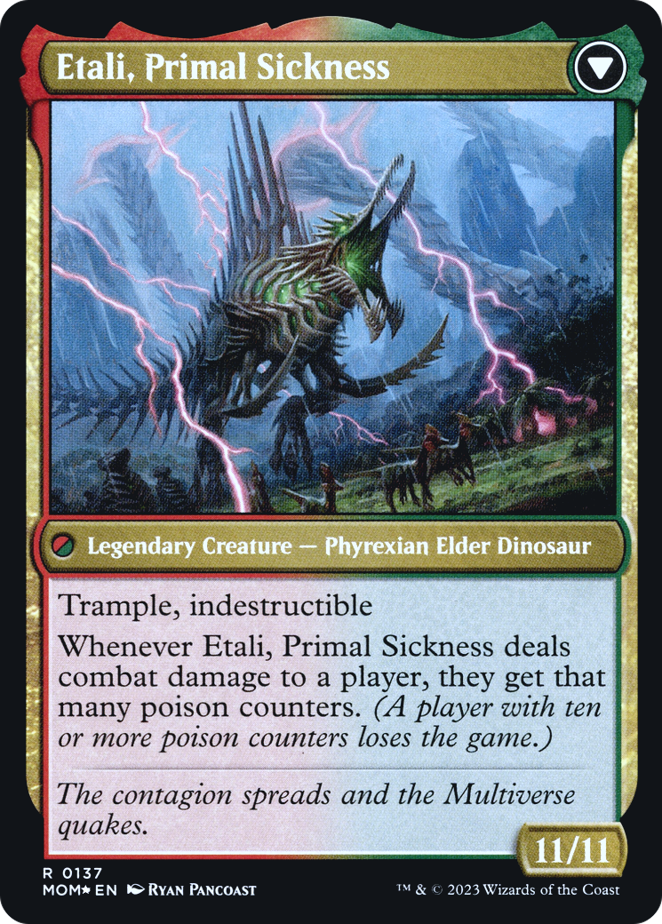 Etali, Primal Conqueror // Etali, Primal Sickness (0137) (Prerelease) (PMOM) - Foil