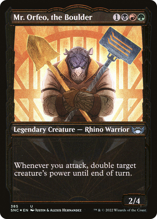 Mr. Orfeo, the Boulder (385) (Showcase) - Gilded Foil