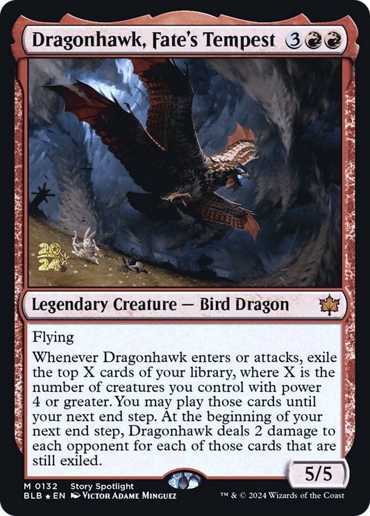 Dragonhawk, Fate's Tempest (0132) (Prerelease) - Foil