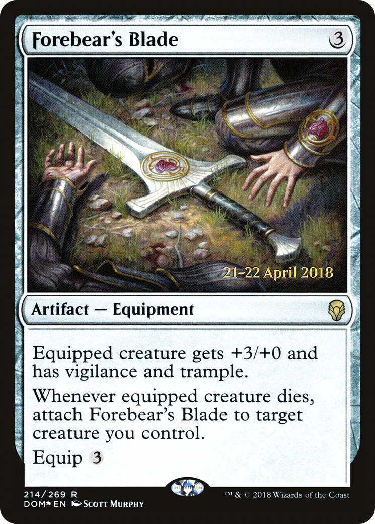 Forebear's Blade (214) (Prerelease) - Foil