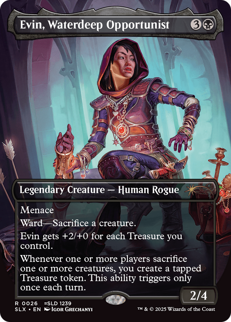 Evin, Waterdeep Opportunist (0026) (Borderless)