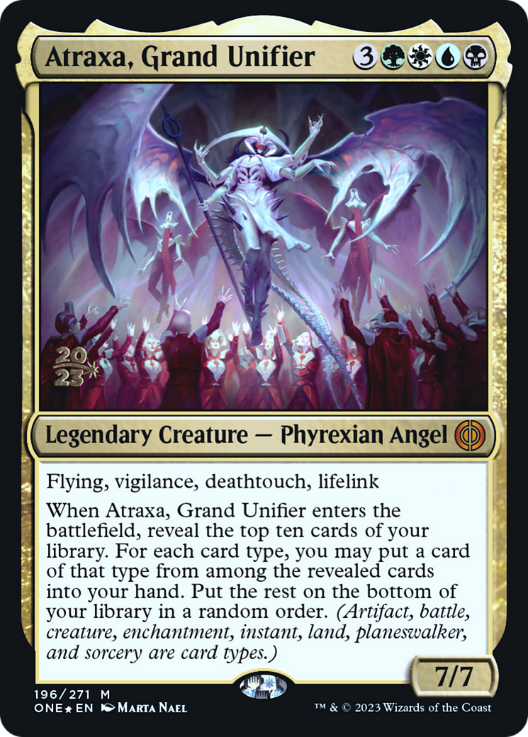 Atraxa, Grand Unifier (196) (Prerelease) - Foil