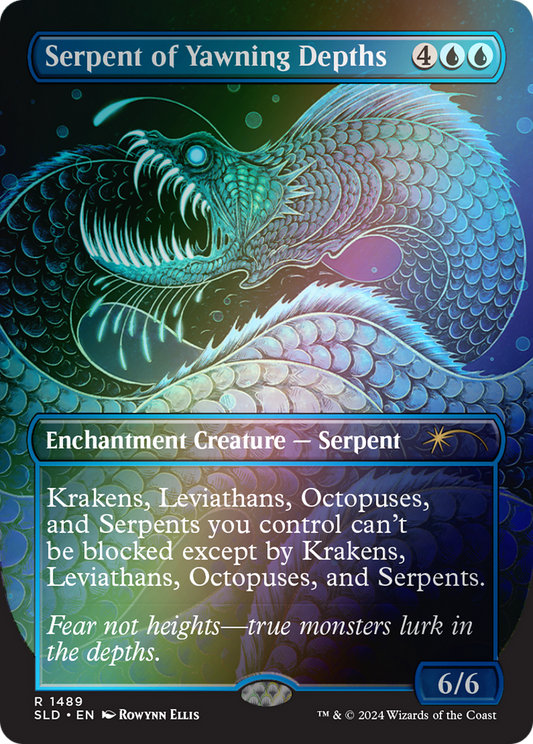 Serpent of Yawning Depths (1489) (Borderless) - Rainbow Foil
