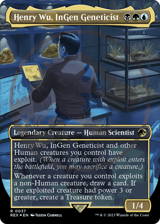 Henry Wu, InGen Geneticist (0037) (Borderless) - Foil Emblem