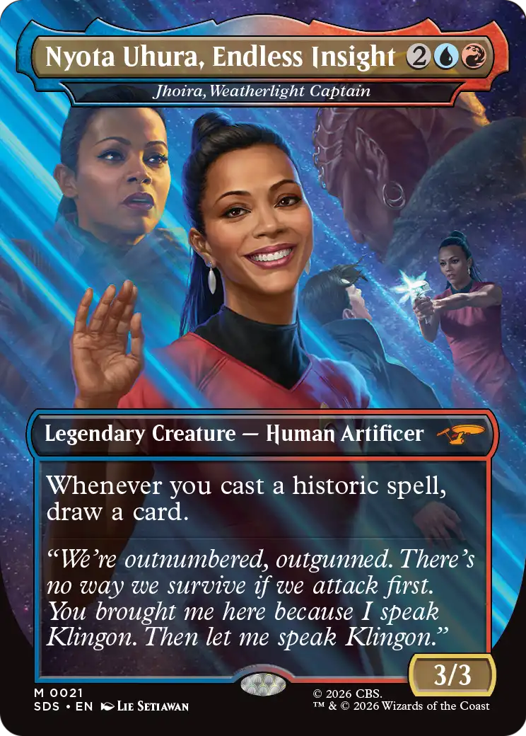 Nyota Uhura, Endless Insight [Jhoira, Weatherlight Captain] (0021) (Borderless) (SDS) - Foil