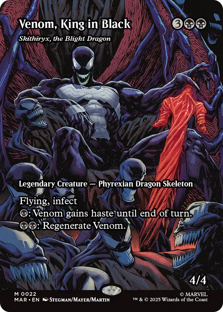 Venom, King in Black [Skithiryx, the Blight Dragon] (0022) (Borderless) - Foil