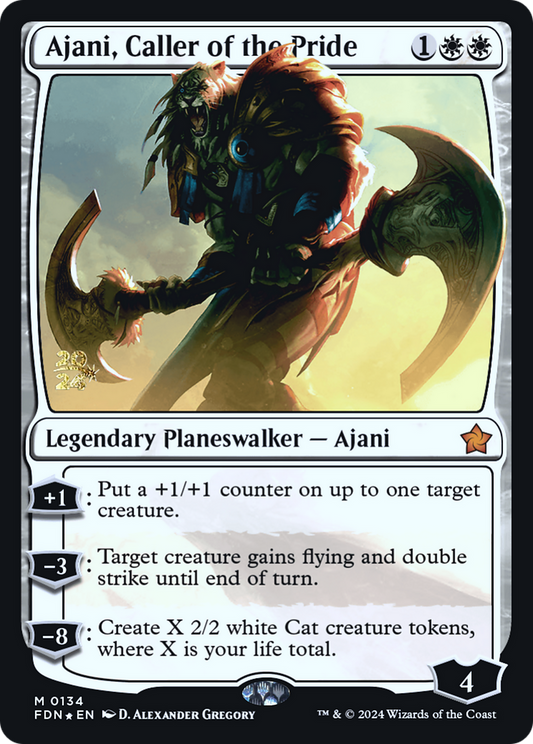 Ajani, Caller of the Pride (0134) (Prerelease) - Foil