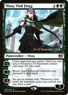 Nissa, Vital Force (163) (Prerelease) - Foil