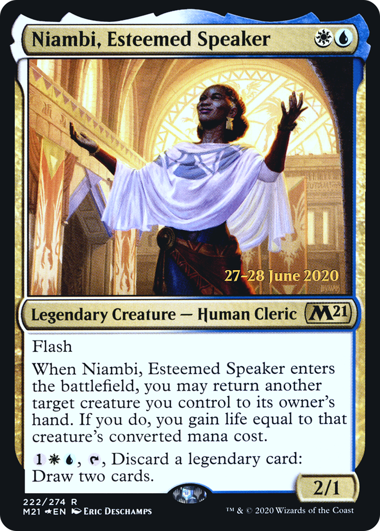 Niambi, Esteemed Speaker (222) (Prerelease) - Foil