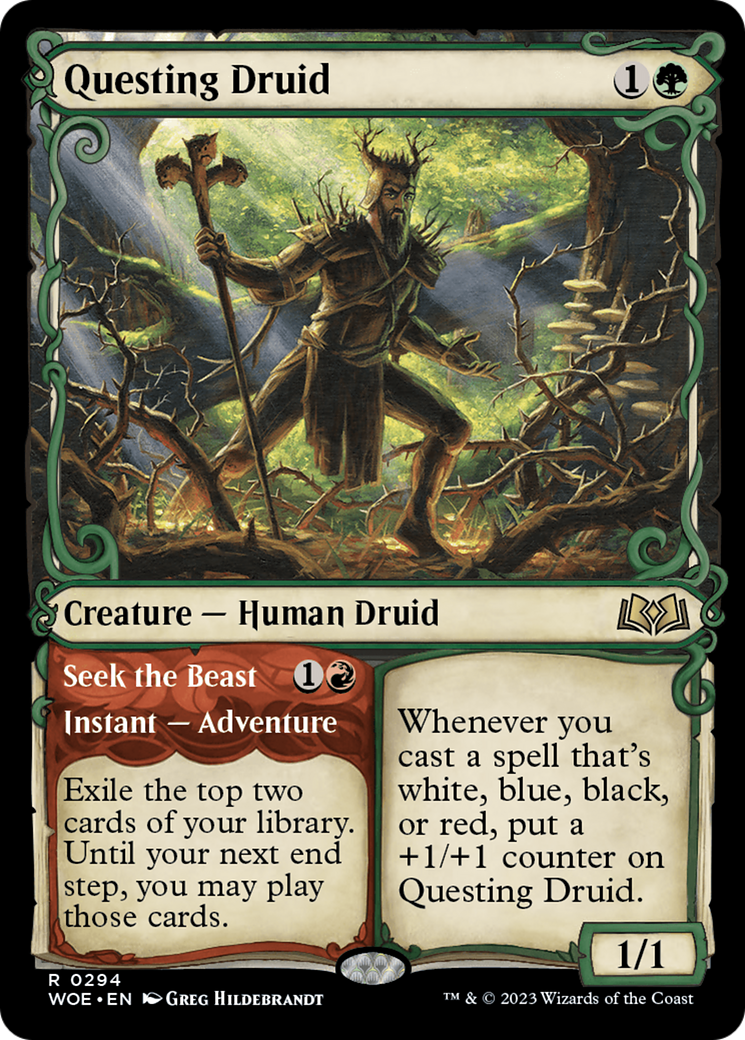 Questing Druid // Seek the Beast (0294) (Showcase)
